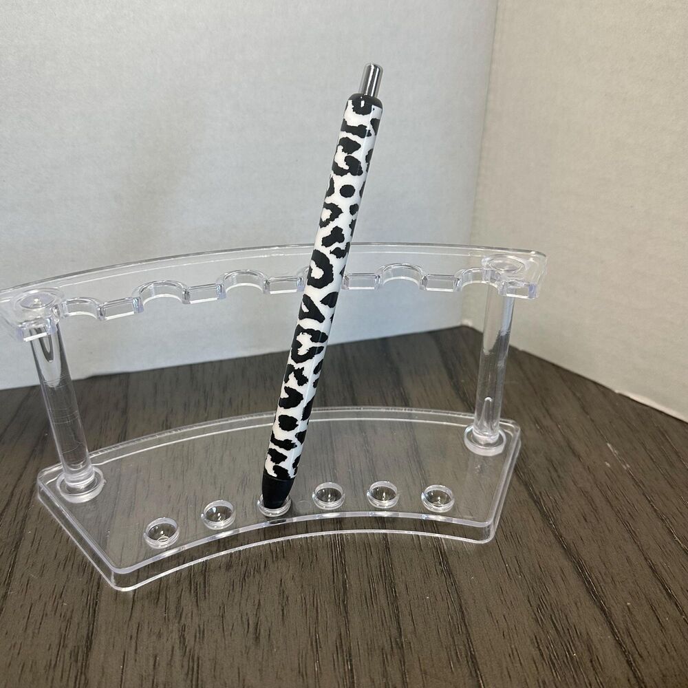 Cheetah print black and white Inkjoy Personalized Pens, Refillable gel pens, Vin